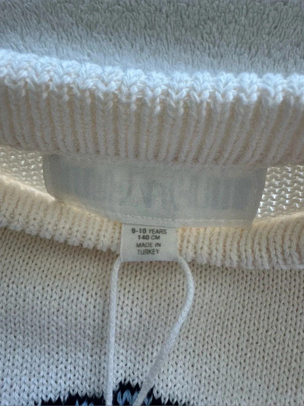 ZARA Girls Dog Knit Sweater Cream Size 9-10Y 140 Cute Puppy Graphic Pullover NWT